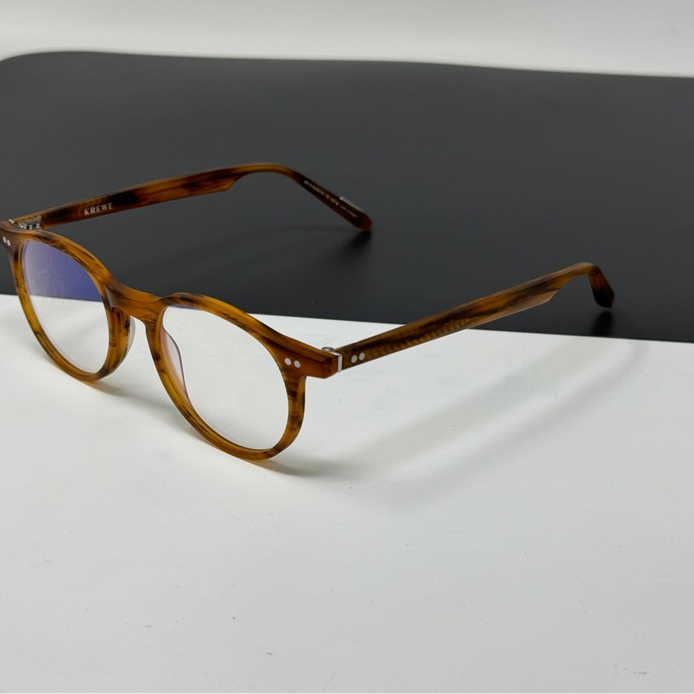 KREWE Tortoiseshell Round Eyeglass Frames - Picture 3 of 11